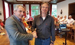 Thomas Pusch vom Nabu und CDU-Stadtverbandsvorsitzender Frank Pape. - Judith Gladow Thomas Pusch vom Nabu und CDU-Stadtverbandsvorsitzender Frank Pape. - Judith Gladow