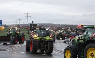 Protest der Landwirte in Thüringen. - Bodo Schackow/dpa Protest der Landwirte in Thüringen. - Bodo Schackow/dpa