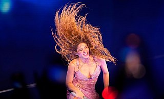 Shakira trat in der vergangenen Woche in ihrer Heimatstadt Barranquilla auf. (Archivbild) - Fernando Vergara/AP/dpa Shakira trat in der vergangenen Woche in ihrer Heimatstadt Barranquilla auf. (Archivbild) - Fernando Vergara/AP/dpa