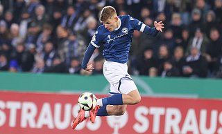 Julian Kania traf beim geheimen Testspiel von Arminia Bielefeld gegen den FC Gütersloh gleich zweimal. - Oliver Krato Julian Kania traf beim geheimen Testspiel von Arminia Bielefeld gegen den FC Gütersloh gleich zweimal. - Oliver Krato