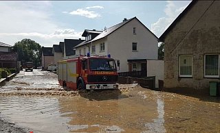 Die Folgen des Starkregens waren in Borchen besonders zu spüren. - Feuerwehr Borchen Die Folgen des Starkregens waren in Borchen besonders zu spüren. - Feuerwehr Borchen