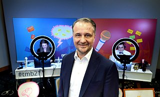 Bertelsmann Personalchef Immanuel Hermreck ist dem Event seit der ersten Auflage im Jahr 2008 eng verbunden. - Andreas Frücht Bertelsmann Personalchef Immanuel Hermreck ist dem Event seit der ersten Auflage im Jahr 2008 eng verbunden. - Andreas Frücht