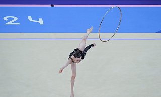 Darja Varfolomeev hat sich einen Patzer mit dem Reifen geleistet. - Marcus Brandt/dpa Darja Varfolomeev hat sich einen Patzer mit dem Reifen geleistet. - Marcus Brandt/dpa