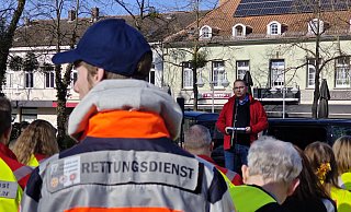 Frank Werneke spricht auf der Großdemo. - Ulf Hanke Frank Werneke spricht auf der Großdemo. - Ulf Hanke