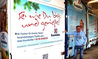 Die meisten Imbiss-Verkaufsstände von Arne Krumkühler warten seit Monaten auf ihren Einsatz. - Marion Bulla Die meisten Imbiss-Verkaufsstände von Arne Krumkühler warten seit Monaten auf ihren Einsatz. - Marion Bulla