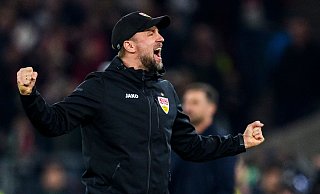Für Sebastian Hoeneß geht mit dem Erreichen des Pokalfinals ein Traum in Erfüllung. - Tom Weller/dpa Für Sebastian Hoeneß geht mit dem Erreichen des Pokalfinals ein Traum in Erfüllung. - Tom Weller/dpa