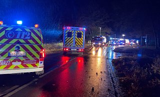 Die Ummelner Straße war für die Dauer der Unfallaufnahme gesperrt - Thorsten Heß Die Ummelner Straße war für die Dauer der Unfallaufnahme gesperrt - Thorsten Heß