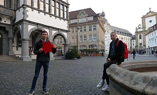 Timo Deutschmann und Jan Köpke wollen die Paderborner auf digitalem Weg zusammenbringen. - Benedikt Riemer Timo Deutschmann und Jan Köpke wollen die Paderborner auf digitalem Weg zusammenbringen. - Benedikt Riemer