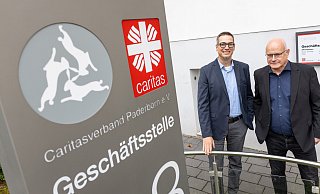 Tobias Berghoff (l.) und Patrick Wilk bilden die neue Doppelspitze beim Caritasverband Paderborn. - Niklas Tüns Tobias Berghoff (l.) und Patrick Wilk bilden die neue Doppelspitze beim Caritasverband Paderborn. - Niklas Tüns