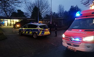 Polizei und Rettungswagen waren in Rahden im Einsatz. - Joern Spreen-Ledebur Polizei und Rettungswagen waren in Rahden im Einsatz. - Joern Spreen-Ledebur