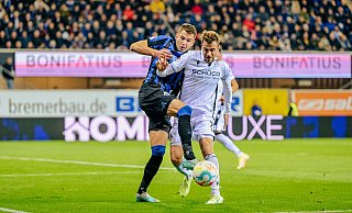 Arminia war in diesem Spiel der deutlich überlegene Part. - Besim Mazhiqi Arminia war in diesem Spiel der deutlich überlegene Part. - Besim Mazhiqi