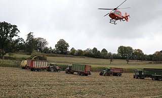 Mit dem Rettungshubschrauber wurde der Verletzte in Krankenhaus gebracht. - Simone Flörke Mit dem Rettungshubschrauber wurde der Verletzte in Krankenhaus gebracht. - Simone Flörke