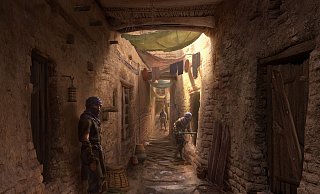 Eine geheimnisvolle Gasse in Al-Ula – das neue Gebiet im kostenlosen Valley of Memory-Update von Assassin’s Creed Mirage. - Ubisoft Eine geheimnisvolle Gasse in Al-Ula – das neue Gebiet im kostenlosen Valley of Memory-Update von Assassin’s Creed Mirage. - Ubisoft