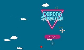 Die Startseite des Corona-Shooter - Schlichtheit besticht. - Screenshot NW.de/ Quelle: Schulzek & Beck GbR Die Startseite des Corona-Shooter - Schlichtheit besticht. - Screenshot NW.de/ Quelle: Schulzek & Beck GbR