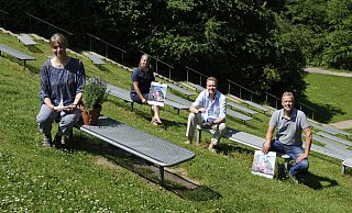 Vielfältiges Programm: Carola Bartelheimer (v.l.), Maren Doehmen, Dirk Hinke und Michel Scholz haben Veranstaltungen auf dem Aqua Magica-Gelände geplant. - Sandra C. Siegemund Vielfältiges Programm: Carola Bartelheimer (v.l.), Maren Doehmen, Dirk Hinke und Michel Scholz haben Veranstaltungen auf dem Aqua Magica-Gelände geplant. - Sandra C. Siegemund
