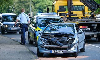 Unfall an der Herforder Straße. - Andreas Zobe Unfall an der Herforder Straße. - Andreas Zobe