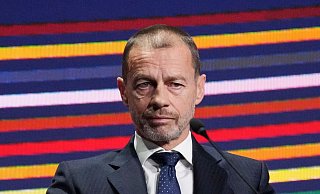 UEFA-Chef Ceferin äußert sich deutlich zu einer Rückkehr Russlands in den Weltfußball. - Darko Vojinovic/AP/dpa UEFA-Chef Ceferin äußert sich deutlich zu einer Rückkehr Russlands in den Weltfußball. - Darko Vojinovic/AP/dpa