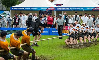 Tauziehen gehört bei den World Games zum Wettkampfprogramm. - Li Bo/XinHua/dpa Tauziehen gehört bei den World Games zum Wettkampfprogramm. - Li Bo/XinHua/dpa