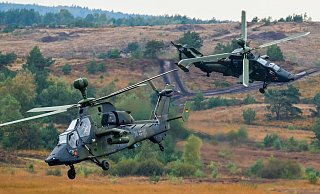 Zwei Kampfhubschrauber der Bundeswehr vom Typ Tiger. - picture alliance/dpa Zwei Kampfhubschrauber der Bundeswehr vom Typ Tiger. - picture alliance/dpa