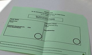 So sieht der Stimmzettel für die Bürgermeister-Stichwahl in Höxter am 27. September aus. - Stadt Höxter So sieht der Stimmzettel für die Bürgermeister-Stichwahl in Höxter am 27. September aus. - Stadt Höxter