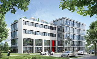 Am Technologiepark vorbei soll der geförderte Geh- und Radweg führen. Dort entstehen derzeit neue Bürogebäude, unter anderem für den IT-Diensteister W-AYS. - Technologiepark Am Technologiepark vorbei soll der geförderte Geh- und Radweg führen. Dort entstehen derzeit neue Bürogebäude, unter anderem für den IT-Diensteister W-AYS. - Technologiepark