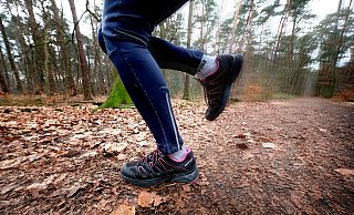 Auf diesem Waldweg an der A2-Raststätte in Gütersloh ist Andrea S. beim Joggen von einem Mann mit einem mintgrünen Fahrrad verfolgt und sexuell belästigt worden. Sie stellte Strafanzeige, machte den Fall öffentlich. - Andreas Frücht Auf diesem Waldweg an der A2-Raststätte in Gütersloh ist Andrea S. beim Joggen von einem Mann mit einem mintgrünen Fahrrad verfolgt und sexuell belästigt worden. Sie stellte Strafanzeige, machte den Fall öffentlich. - Andreas Frücht