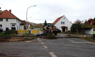 Gesperrt: Der Bahnübergang der Bergstraße (K 60) in Obermehnen wird erneuert. - Sandra Spieker Gesperrt: Der Bahnübergang der Bergstraße (K 60) in Obermehnen wird erneuert. - Sandra Spieker