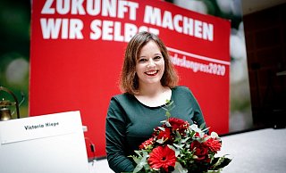 Die neue Juso-Bundesvorsitzende Jessica Rosenthal. - Foto: Kay Nietfeld/dpa Die neue Juso-Bundesvorsitzende Jessica Rosenthal. - Foto: Kay Nietfeld/dpa