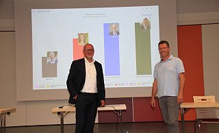 Für beide geht es jetzt um alles: Johannes Schlütz (l.) und Rainer Vidal treten bei der Nieheimer Stichwahl in rund zwei Wochen an. - Madita Schellenberg Für beide geht es jetzt um alles: Johannes Schlütz (l.) und Rainer Vidal treten bei der Nieheimer Stichwahl in rund zwei Wochen an. - Madita Schellenberg