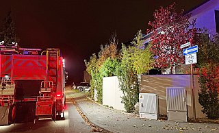 Nachbarn hatten den Funkenflug aus einem Kamin als Dachstuhlbrand am Goldregenweg gemeldet. - Ralph Meyer Nachbarn hatten den Funkenflug aus einem Kamin als Dachstuhlbrand am Goldregenweg gemeldet. - Ralph Meyer
