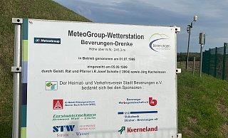 Die Wetterstation am Wasserhochbehälter in Drenke wurde im September 1999 eingeweiht. - Privat Die Wetterstation am Wasserhochbehälter in Drenke wurde im September 1999 eingeweiht. - Privat
