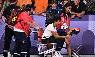 Nach dem Olympia-Wettkampf in Paris hatte Malaika Mihambo mit Atemproblemen zu kämpfen. - Kirill Kudryavtsev/AFP/dpa Nach dem Olympia-Wettkampf in Paris hatte Malaika Mihambo mit Atemproblemen zu kämpfen. - Kirill Kudryavtsev/AFP/dpa