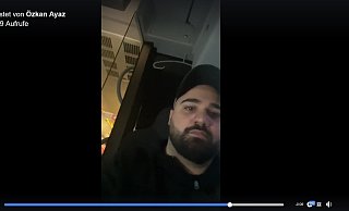 Ein Ausschnitt aus dem Video, in dem Özkan Ayaz beleidigt wird. - Ilja Regier Ein Ausschnitt aus dem Video, in dem Özkan Ayaz beleidigt wird. - Ilja Regier