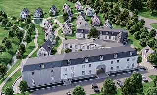 So soll der große Hotel- und Ferienhauskomplex im Aatal mal aussehen. Im großen Gebäude sind Hotelzimmer geplant. - Visualisierung Architekturbüro Lohmann So soll der große Hotel- und Ferienhauskomplex im Aatal mal aussehen. Im großen Gebäude sind Hotelzimmer geplant. - Visualisierung Architekturbüro Lohmann
