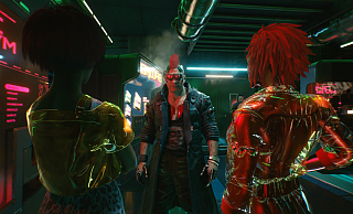 Für rote Haare guckt einen in der Welt von Cyberpunk 2077 niemand mehr schräg an. Hier entfernen sich manche für drei neue Augen die komplette Stirn. - CD Projekt Red Für rote Haare guckt einen in der Welt von Cyberpunk 2077 niemand mehr schräg an. Hier entfernen sich manche für drei neue Augen die komplette Stirn. - CD Projekt Red