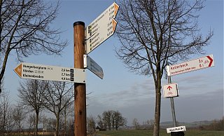 Wohin geht’s? Manchmal ist Beschilderung der Wege für Wanderer und Radfahrer zu viel – wie bei Marienmünster. - Simone Flörke Wohin geht’s? Manchmal ist Beschilderung der Wege für Wanderer und Radfahrer zu viel – wie bei Marienmünster. - Simone Flörke