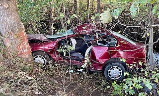 Der Wagen kam bei Delbrück-Boke von der Straße ab und prallte gegen einen Baum. - Ralph Meyer Der Wagen kam bei Delbrück-Boke von der Straße ab und prallte gegen einen Baum. - Ralph Meyer