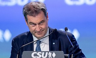 Parteichef Markus Söder beim CSU-Parteitag in Nürnberg am vergangenen Wochenende. - Foto: Daniel Karmann/dpa Parteichef Markus Söder beim CSU-Parteitag in Nürnberg am vergangenen Wochenende. - Foto: Daniel Karmann/dpa