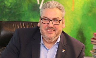 Blickt optimistisch auf die Wahl: Bürgermeister Achim Wilmsmeier (SPD). - Jörg Stuke Blickt optimistisch auf die Wahl: Bürgermeister Achim Wilmsmeier (SPD). - Jörg Stuke
