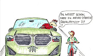 Neue IHK-Studie auf den Punkt gebracht lautet der Tiel dieser Karikatur, mit der der Bielefelder Kai Schulte verdeutlicht, woran das neue Verkehrsgutachten krankt. - Kai Schulte (Grafik) Neue IHK-Studie auf den Punkt gebracht lautet der Tiel dieser Karikatur, mit der der Bielefelder Kai Schulte verdeutlicht, woran das neue Verkehrsgutachten krankt. - Kai Schulte (Grafik)
