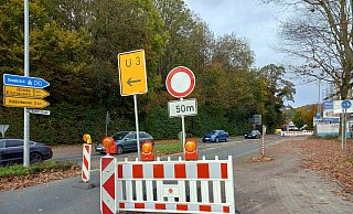 Die Bünder Straße ist derzeit gesperrt. - Björn Kenter Die Bünder Straße ist derzeit gesperrt. - Björn Kenter