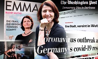 Mit dem Corona-Ausbruch bei Tönnies waren nationale und internaionale Journalisten plötzlich sehr an Inge Bultschnieder interessiert. Mit der Interessengemeinschaft "Werkfaiträge" engagiert sie sich seit neun Jahren für Werkvertragsarbeiter. - Marion Pokorra-Brockschmidt/Montage: Andreas Frücht Mit dem Corona-Ausbruch bei Tönnies waren nationale und internaionale Journalisten plötzlich sehr an Inge Bultschnieder interessiert. Mit der Interessengemeinschaft "Werkfaiträge" engagiert sie sich seit neun Jahren für Werkvertragsarbeiter. - Marion Pokorra-Brockschmidt/Montage: Andreas Frücht