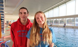 Tino Homburg und Julie Brand vom Jugendvorstand des SC Aquarius haben eine neue Umfrage unter Schülern vorgestellt. - Judith Gladow Tino Homburg und Julie Brand vom Jugendvorstand des SC Aquarius haben eine neue Umfrage unter Schülern vorgestellt. - Judith Gladow