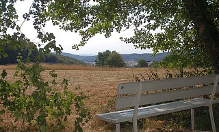 Nicht weit vom Wanderparkplatz entfernt steht am Weg zum Wiehenturm diese Bank und lädt zum Blick in die Weite ein. Dieser Abschnitt gehört zum Eggetaler Panoramaweg. - Ingrun Waschneck Nicht weit vom Wanderparkplatz entfernt steht am Weg zum Wiehenturm diese Bank und lädt zum Blick in die Weite ein. Dieser Abschnitt gehört zum Eggetaler Panoramaweg. - Ingrun Waschneck