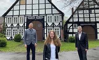 Landtagsabgeordneter Matthias Goeken (v. l.), Maren Schlüter und Bundestagsabgeordneter Christian Haase. - Heinz Schlüter Landtagsabgeordneter Matthias Goeken (v. l.), Maren Schlüter und Bundestagsabgeordneter Christian Haase. - Heinz Schlüter